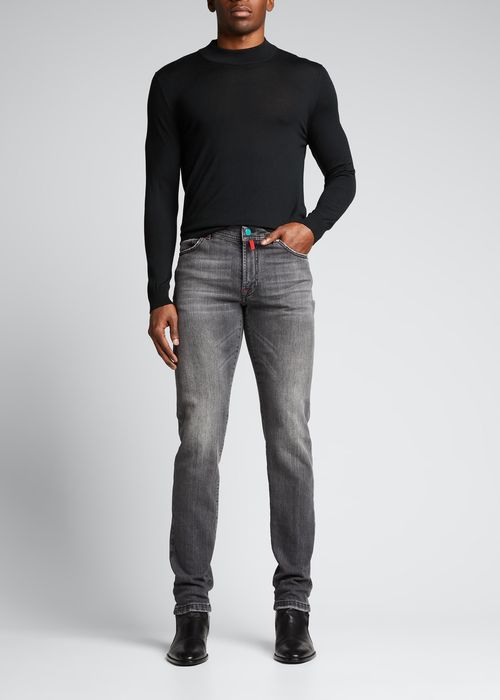 Men's Tapered Stretch-Denim Jeans