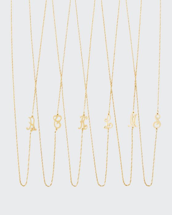 18k Gold Vermeil Mini Initial Necklace