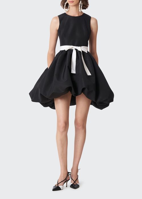 Bow Fit-&-Flare Mini Bubble Dress