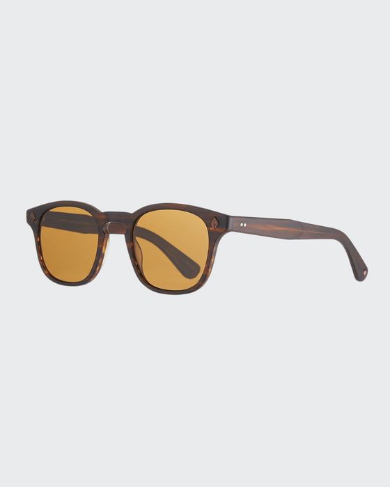 Men's Ace Square Acetate Sunglasses, Brandy Tortoiseshell