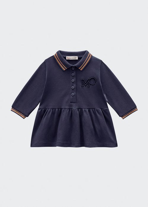 Girl's Logo Embroidered Polo Dress, Size 9M-3