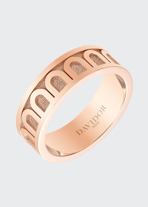 L'Arc de Davidor 18k Rose Gold Ring - Med. Model, Satin Finish, Sz. 53