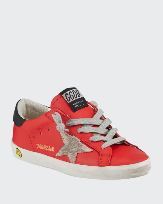 Girl's Superstar Leather Low-Top Sneakers, Kids