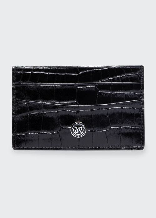 Credit Card Holder Wallet in Black Leather