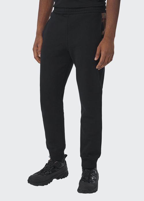 Men's Check-Panel Sweatpants
