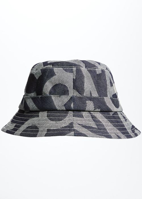 Denim Logo-Embroidered Bucket Hat