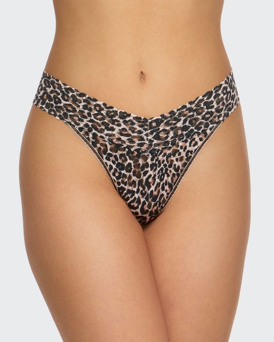 Leopard-Print Original-Rise Lace Thong