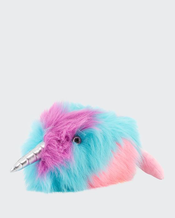 Bubbles, the Rainbow Narwhal Plush Toy Stuffed Animal