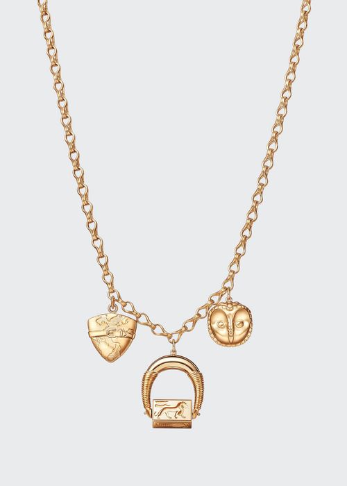18k Gold Amulet Pendant Necklace