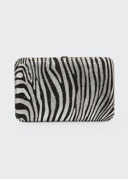 Seamless Zebra Crystal Clutch Bag