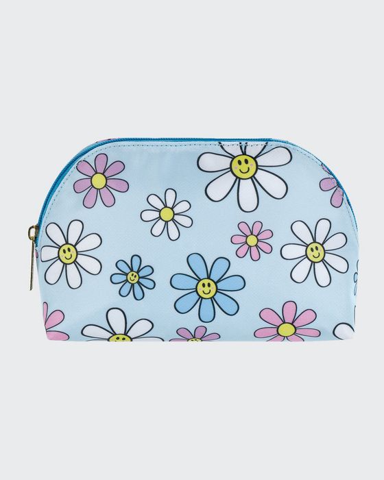 Girl's Daisy-Print Oval Cosmetic Bag