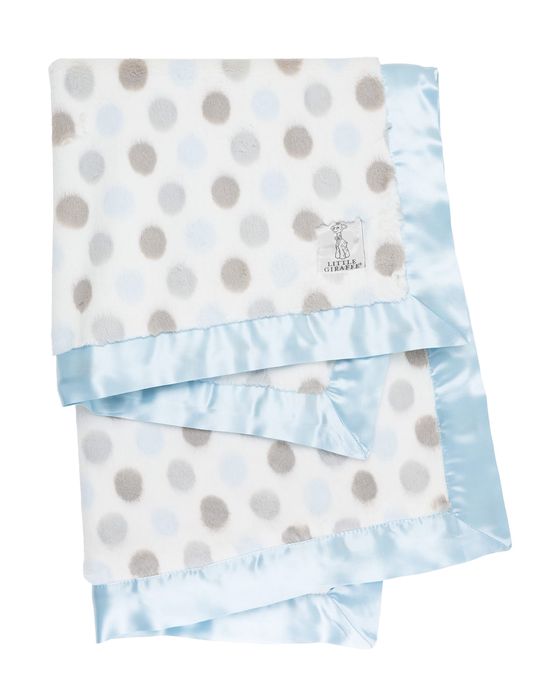 Luxe Dot Printed Plush Baby Blanket