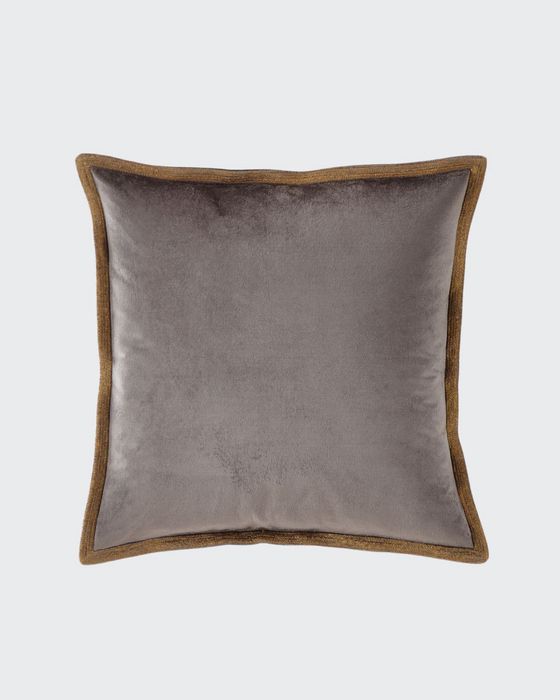 Velvet Metallic Stitch Decorative Pillow