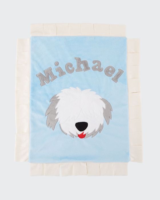 Personalized Pup Love Plush Lovey, Blue
