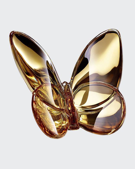 2.5" Lucky Crystal Gold Butterfly