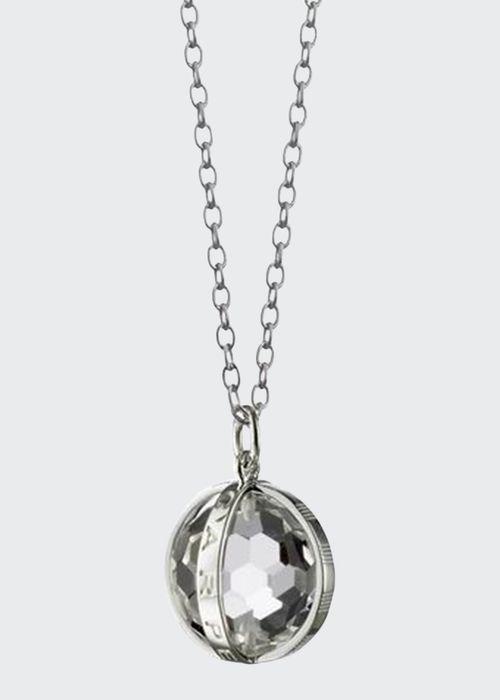 Small Sterling Silver "Carpe Diem" Charm Necklace, 30"L