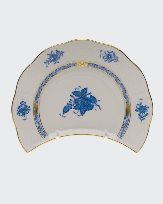 Chinese Bouquet Blue Crescent Salad Plate