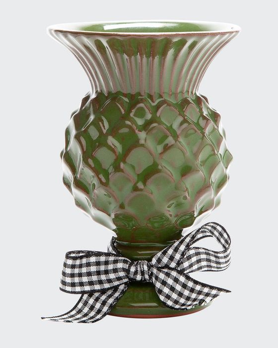 Mini Thistle Vase, Grass Green
