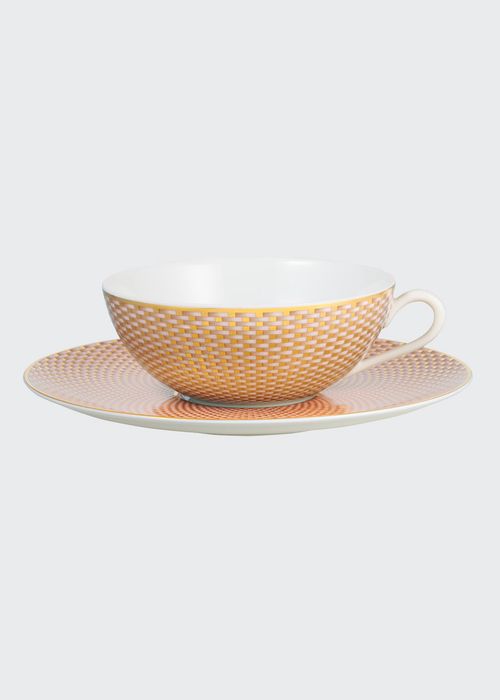 Tresor Beige Tea Cup & Saucer Set