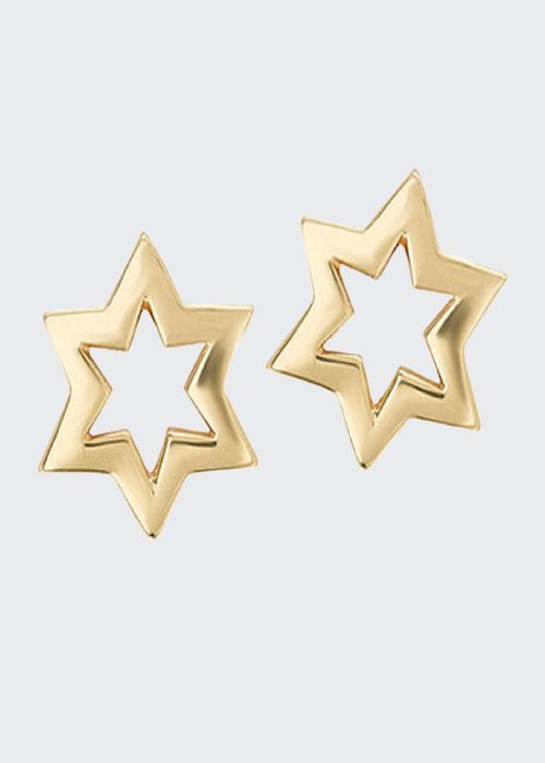 Girl's 14k Gold Star-Shaped Stud Earrings