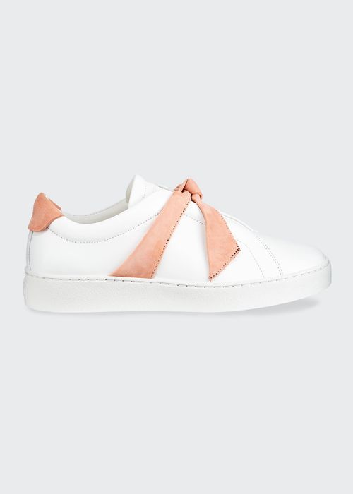 Clarita Two-Tone Sneakers, White/Pink