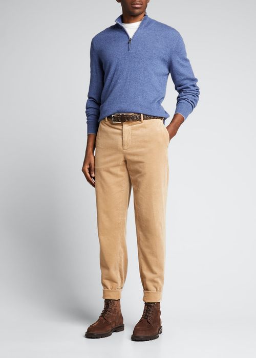 Men's Cashmere 1/4-Zip Sweater