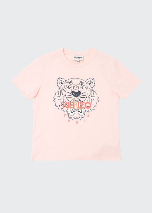 Girl's Tiger Logo T-Shirt, Size 2-4