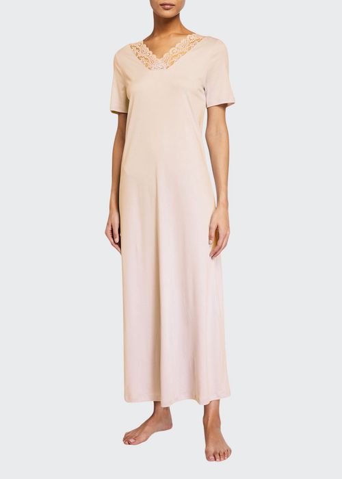 Moments Short-Sleeve Long Nightgown
