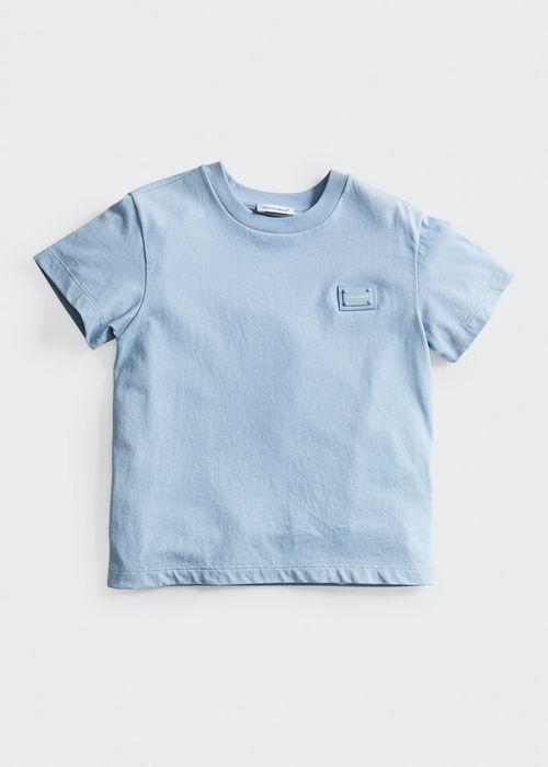 Short-Sleeve Logo Patch Tee, Size 8-12