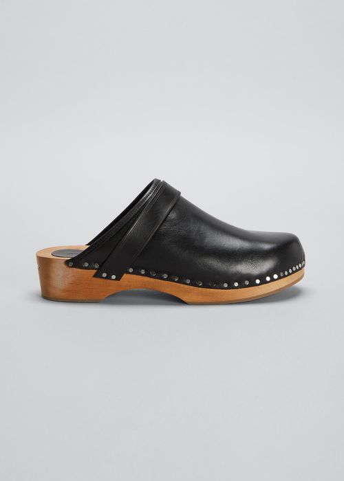 Thalie Leather Clogs