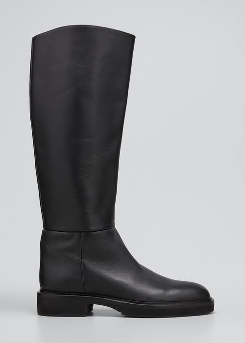 Derby Leather Knee Riding Boots