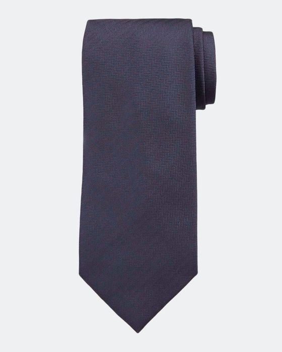 Men's Woven Chevron Silk Tie