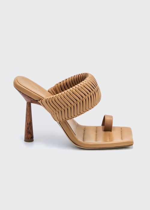 Woven Toe-Ring Slide Sandals