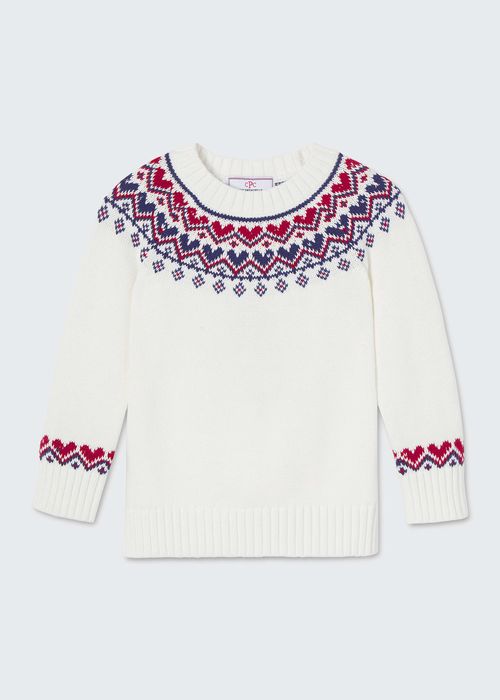 Girl's Katrina Fair Isle Pullover Sweater, Size 2-14