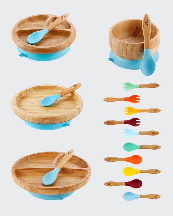 Baby's Bamboo Bowl, Plate & Spoon Collection