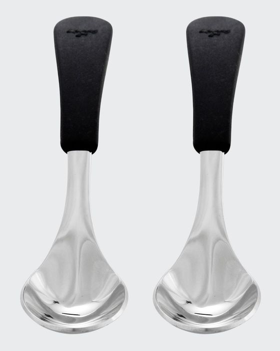 Baby's Stainless Steel & Silicone Spoons, Set of 2