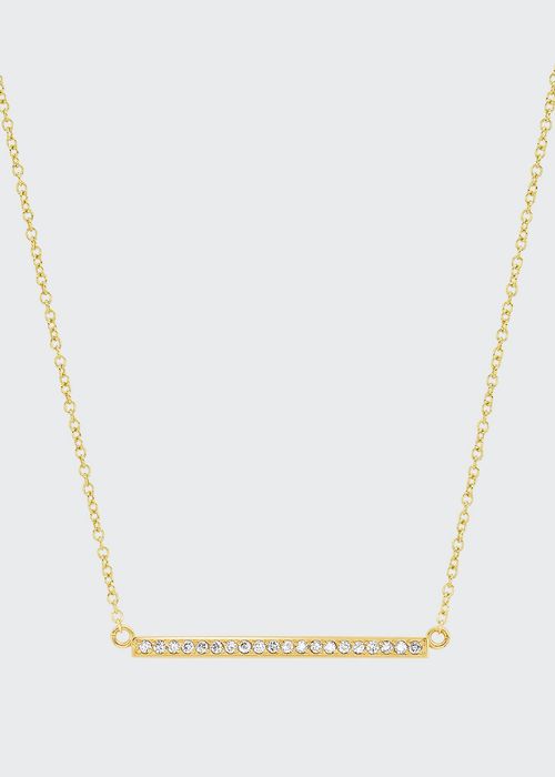 18k Diamond Stick Necklace