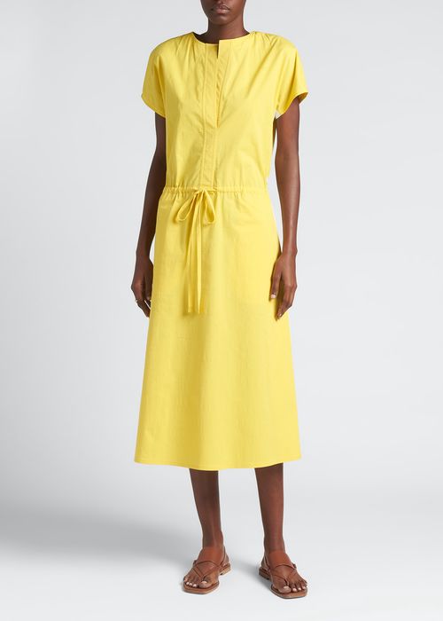 Alianca Side-Stripe Cotton Midi Dress