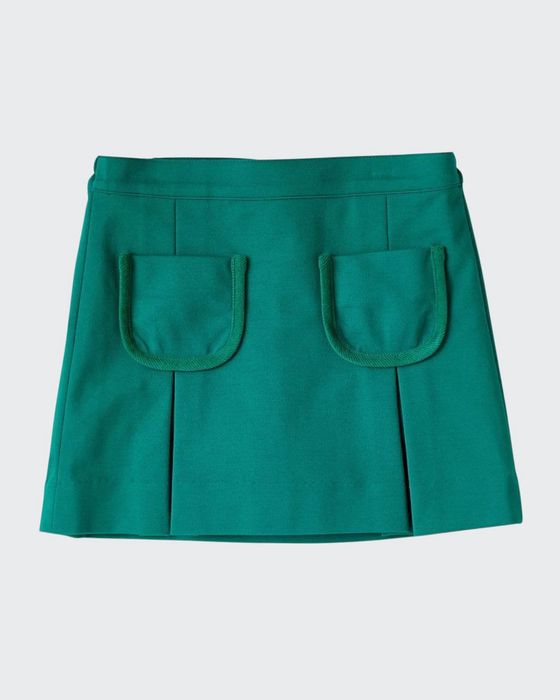 Girl's Cara Pleated Front Pocket Skirt, Size 5-14