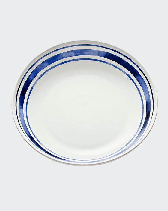 Cote D' Azure Stripe Shallow Serving Bowl