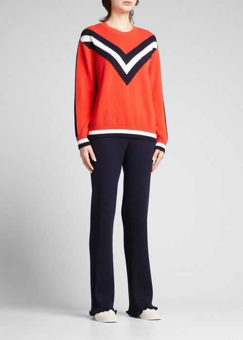 Riviera Cotton Varsity Stripe Sweater