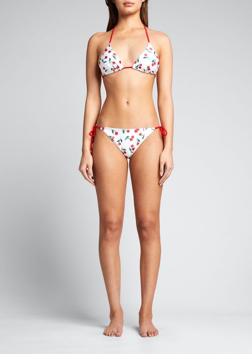 Cherry Triangle Bikini Top
