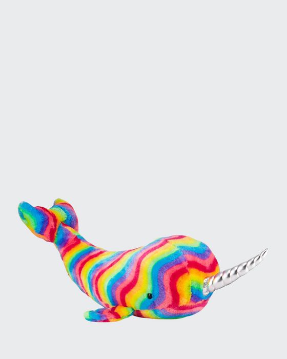 Large Rainbow Narwhal Plush Stuffed Animal Toy