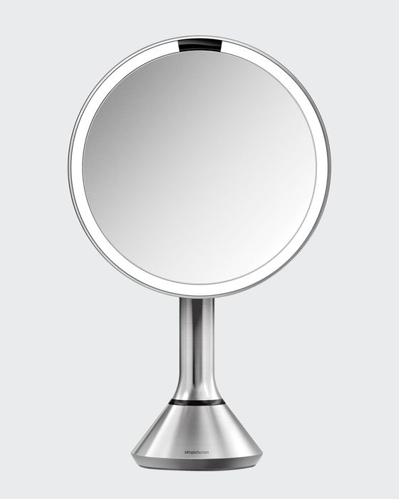 8" Sensor Makeup Mirror with Brightness Control, Brushed Stainless Steel