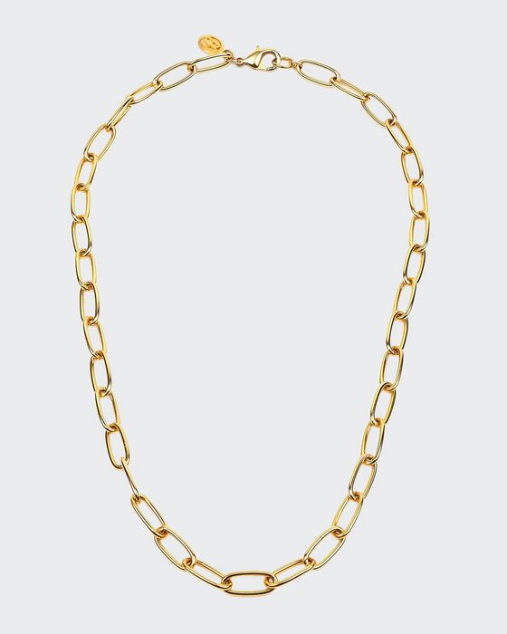 Oval-Link Chain Necklace, 18"L