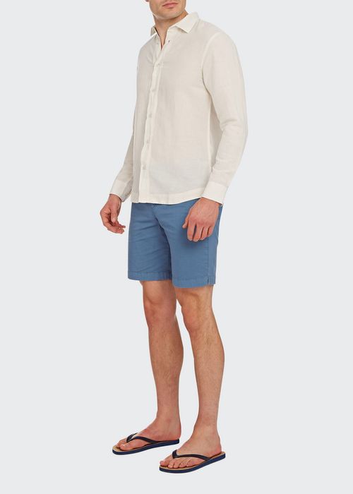 Men's Giles Linen-Cotton Sport Shirt