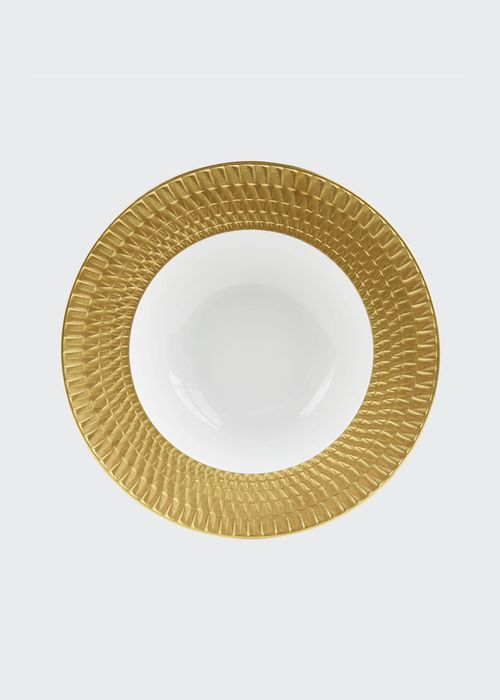 Twist Gold Rim Soup Plate