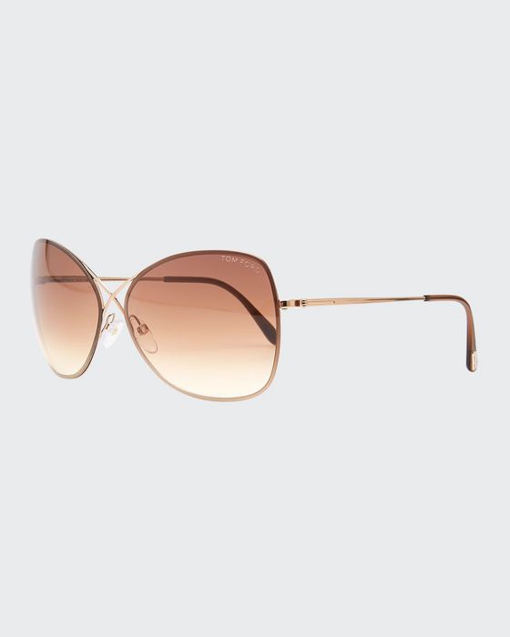 Colette Metal-Frame Butterfly Sunglasses