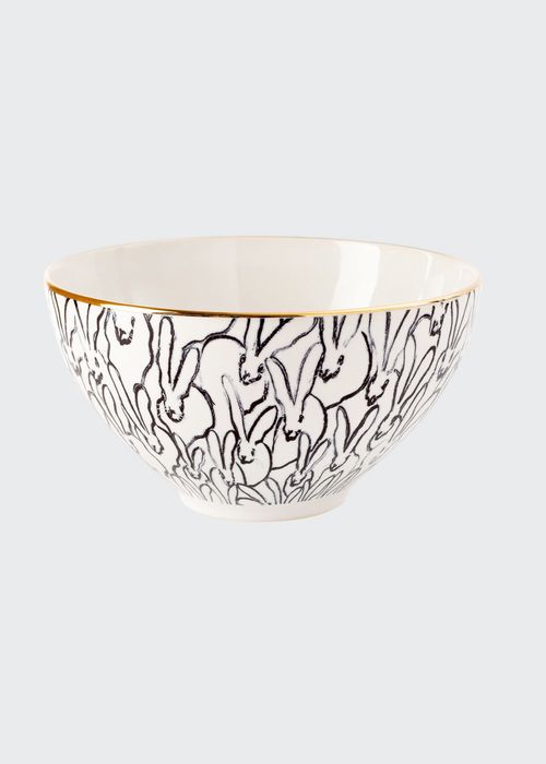Rabbit Run Cereal Bowl with Gold Rim