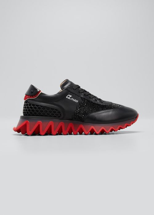 Christian Louboutin Men's Louis Orlato Embellished Velvet Sneakers -  Bergdorf Goodman